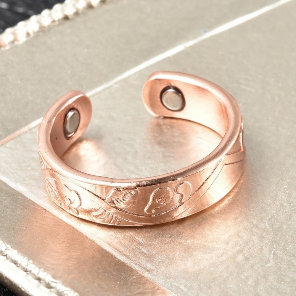 NEW Magnetic by Design Floral Vine  Open Shank Ring Fits Sizes 6-8